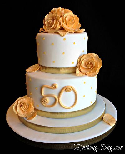 50th wedding anniversary cake - Cake by Enticing Icing