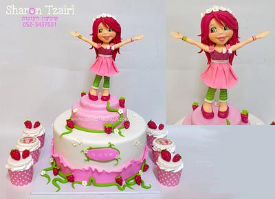 strawberry shortcake and cupcakes - Cake by sharon tzairi - cakes-mania