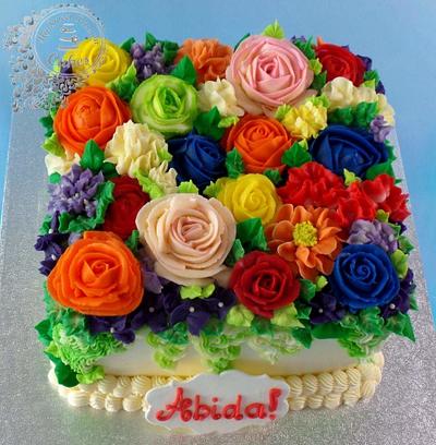 Basket of flowers  - Cake by Beata Khoo
