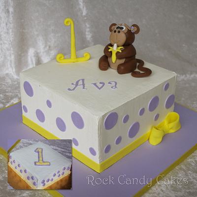 Monkey First Birthday - Cake by Rock Candy Cakes