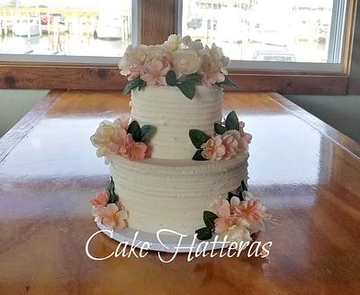 Rustic Iced Wedding Cake - Cake by Donna Tokazowski- Cake Hatteras, Martinsburg WV