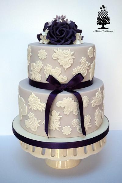Roses and Lace - Cake by Angela - A Slice of Happiness
