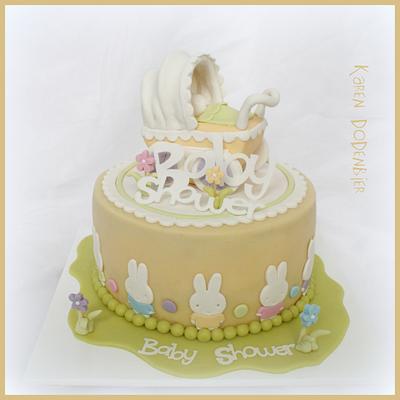 Miffy Baby Shower cake! - Cake by Karen Dodenbier