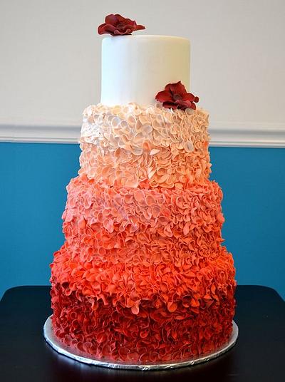Ombre Petal Cake - Cake by Confections of a Cake Lover