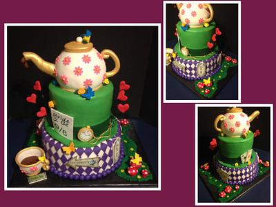 Mad Hetter Bridal Shower Cake  - Cake by Tracy's Custom Cakery LLC