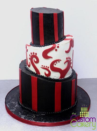 Tim Burton-esque Crooked Wedding cake - Cake by Stephanie