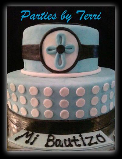Beautiful in Blue Baptism Cake - Cake by Parties by Terri
