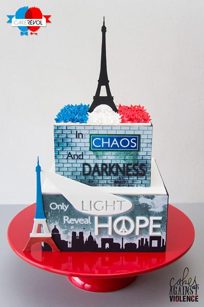 Cakes Against Violence Collaboration - Only LIGHT reveal HOPE ! - Cake by CAKE RÉVOL