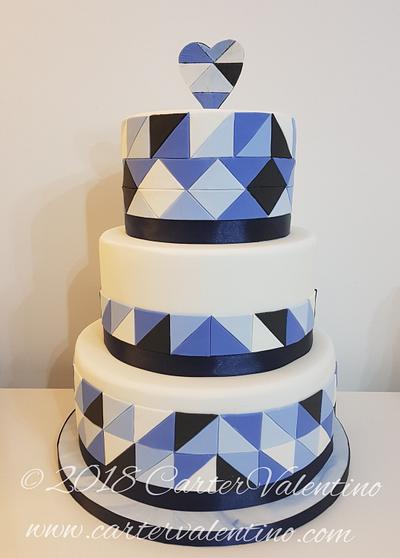 Geometric wedding cake - Cake by Carter Valentino Ltd