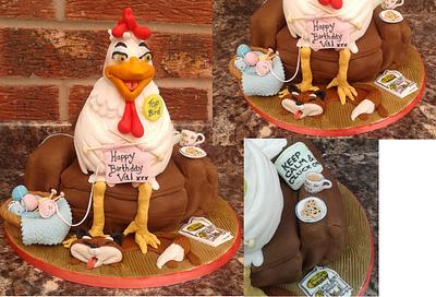  Funny Chicken cake - Cake by Karen's Kakery