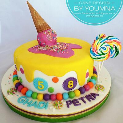 Candy cake - Cake by Cake design by youmna 