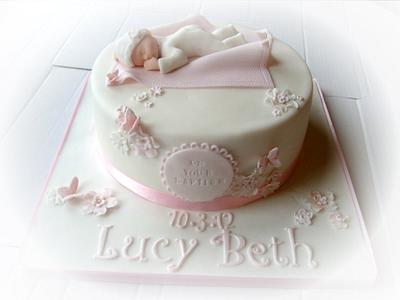 Baby girl christening cake - Cake by Aoibheann Sims