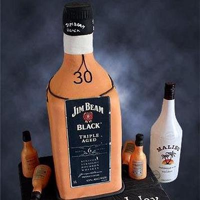 Jim Beam Black Label - Cake by Scrumptious Cakes