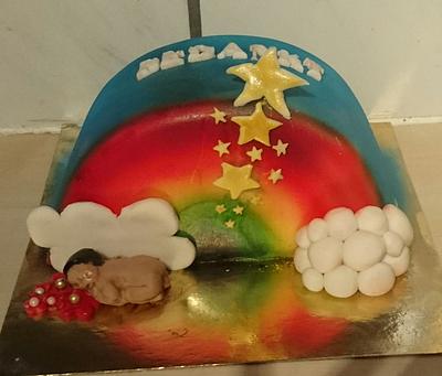Rainbow baby cake - Cake by Dana Bakker