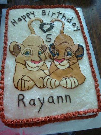 Simba and Nala Cake - Cake by StephS