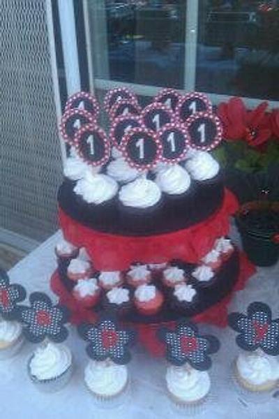 Ladybug theme simple cupcakes - Cake by Priscilla