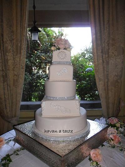 5 Tier Bride's Cake - Cake by Havan a Taste