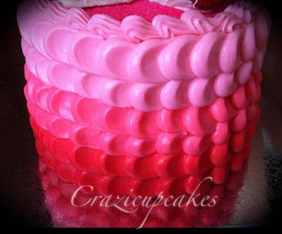 valentines petal cake - Cake by Megan Cazarez