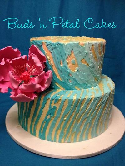 Rustic Blue - Cake by Buds 'n Petal Cakes