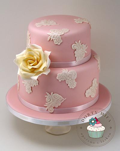Pink Wedding Cake - Cake by Michaela Fajmanova