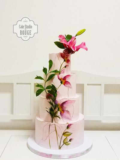 Flower wedding cake - Cake by Ceca79