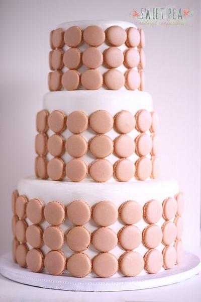 Macaron Wedding Cake - Cake by Sweet Pea Tailored Confections
