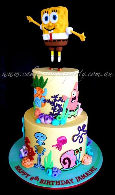 Spongebob Riding a Skateboard (Pennyboard) Cake - Cake by Leah Jeffery- Cake Me To Your Party