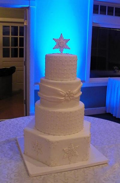 Snowflake Wedding Cake - Cake by Erin Gardner