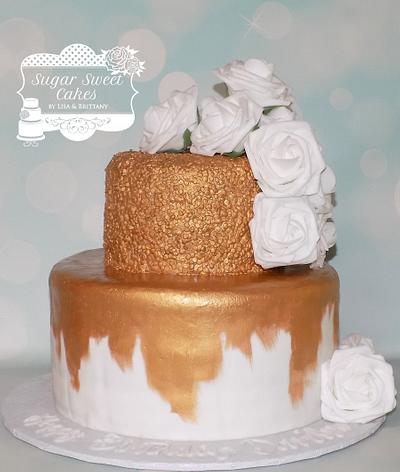 Gold Sequins - Cake by Sugar Sweet Cakes