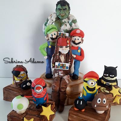 Super Mario and friends - Cake by Sabrina Adamo 