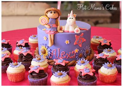 Alexa's Cowgirl and Unicorn Cake - Cake by Hot Mama's Cakes