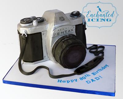 Retro Pentax Camera Cake - Cake by Enchanted Icing