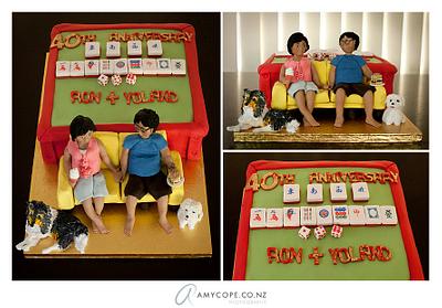 50th Anniversary Mahjong cake - Cake by Jo Tan