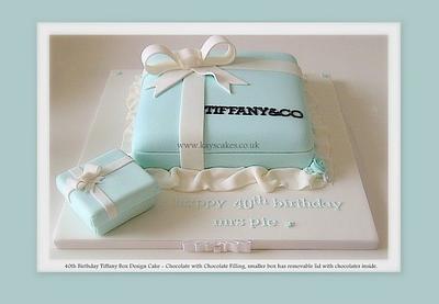 Another Tiffany Box Inspired Cake - smaller version. - Cake by Kays Cakes