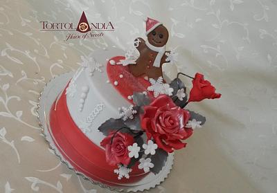Christmas cake with Gingerbread - Cake by Tortolandia
