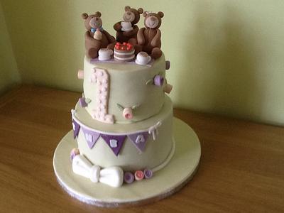 Teddy bears picnic  - Cake by sayitwithcakeamy