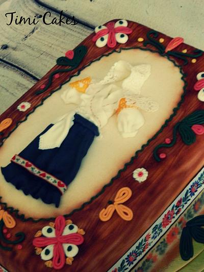 slovak folk costume  - Cake by timi cakes