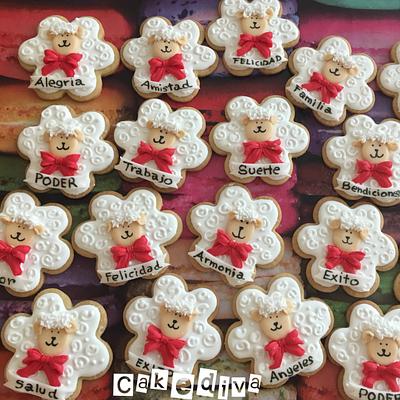 Abundante mexican cookie sheep total icing snd Fondant  - Cake by tiby vegas