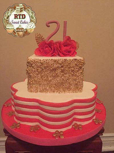 21st bd cake - Cake by RTDsweetcakes 