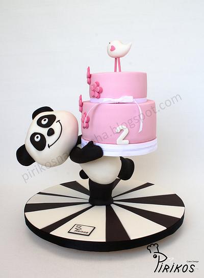 Panda delivers a cake! - Cake by Pirikos, Cake Design