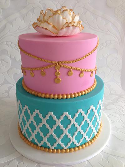 Sweet 16 Moroccan Theme - Cake by Mary @ SugaDust