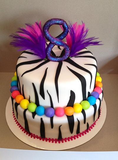 Zebra birthday cake - Cake by Sweet cakes by Jessica 