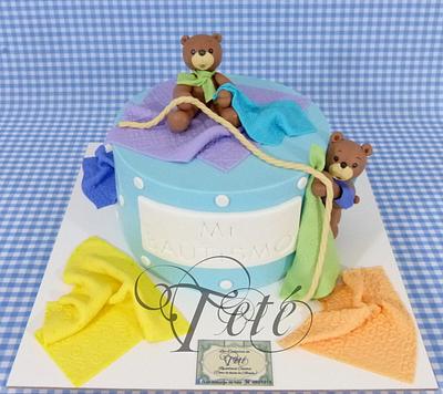 BAPTISM CAKE "BEARS" - Cake by Teté Cakes Design