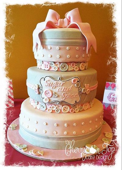 Sugar and Spice Baby Shower Cake - Cake by Jamie Hodges