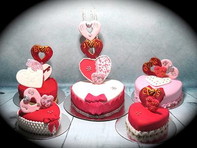 Valentines for my Family - Cake by Nancy T W.