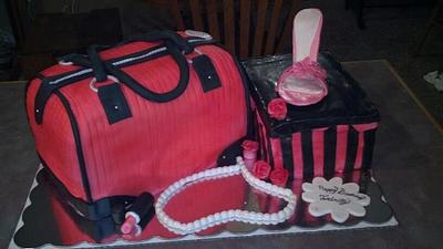Purse and Shoe - Cake by lizscakes