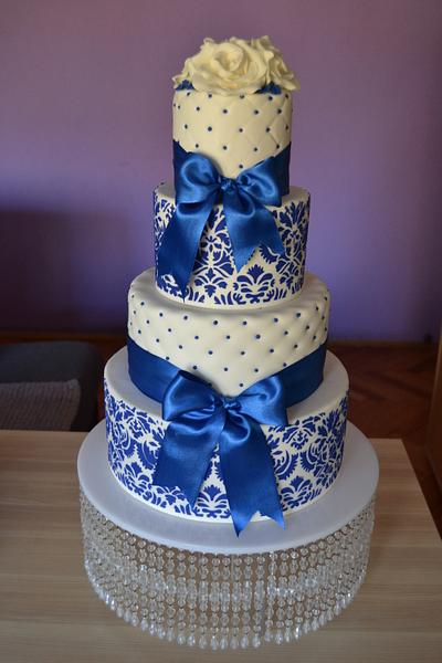 Blue wedding cake - Cake by Zaklina