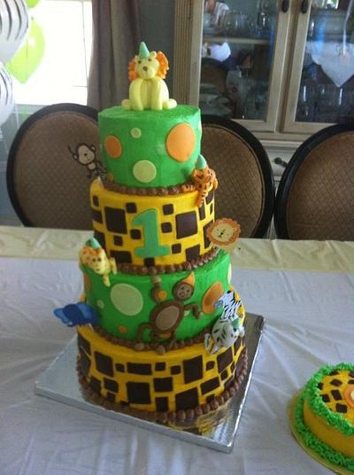 Safari First Birthday - Cake by caymancake