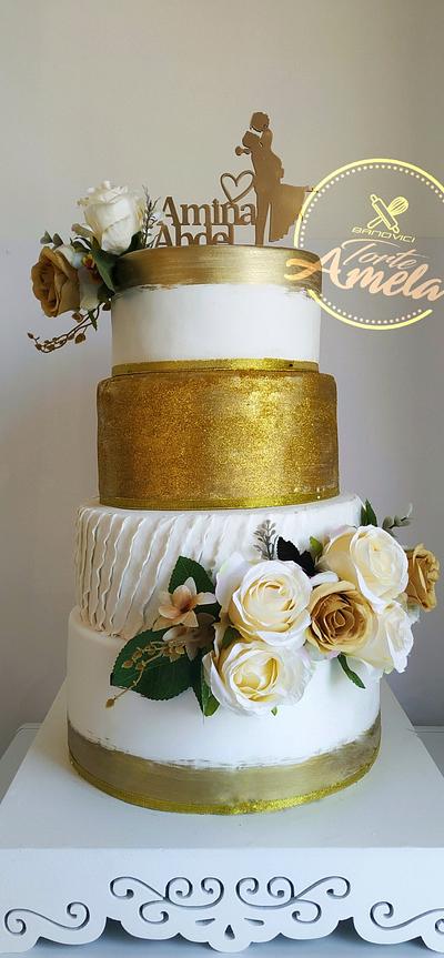 Gold wedding cake - Cake by Torte Amela