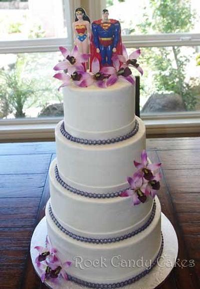 4-Tier Traditional Butter Cream Wedding - Cake by Rock Candy Cakes